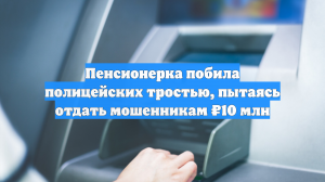 Пенсионерка побила полицейских тростью, пытаясь отдать мошенникам ₽10 млн