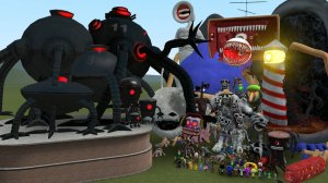 Все Омнидроиды Против Всех Монстров В Гаррис Мод