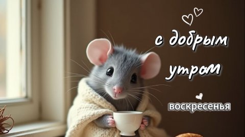 открытки с добрым утром воскресенья — красивая музыкальная открытка для хорошего начала дня