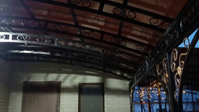 навес, крыльцо, холодная ковка своими руками