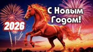 2026 Желаю в год лихой лошадки. С Новым Годом!