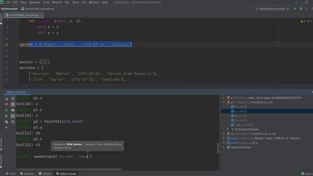 Сollections namedtuple python