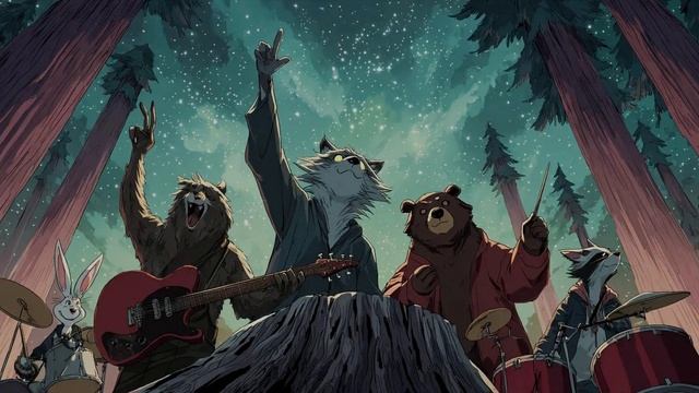 Лесной рок-концерт.