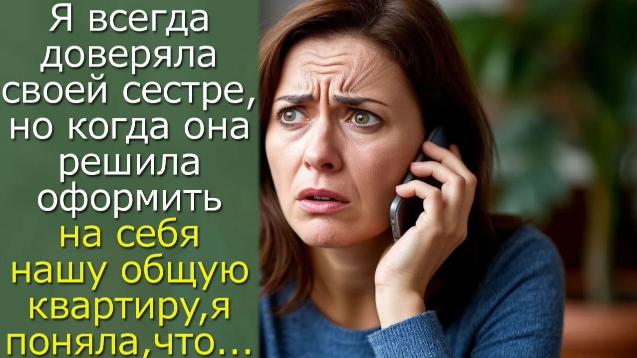 я всегда доверяла сестре, но когда она решила оформить нашу общую квартиру на себя... смотреть онлайн