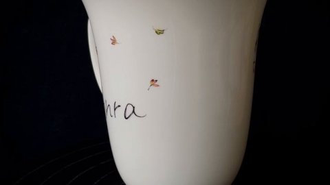 Именной бокал «Пеппи Длинныйчулок». Костяной фарфор ИФЗ. Роспись