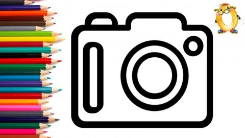 Мультик - раскраска для детей ФОТОАППАРАТ. Учимся как рисовать ФОТОАППАРАТ с детьми // ОБУЧАШКА ТВ