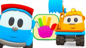 Обучающие песенки с Лёвой   Грузовичок Лева и названия пальцев руки