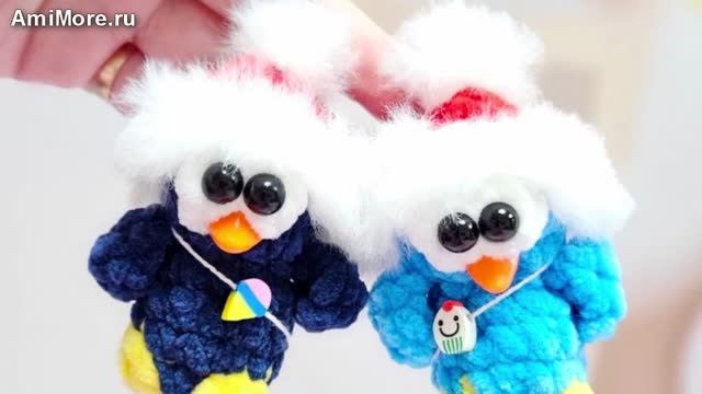 Амигуруми: схема Новогодний Пингвинчик | Игрушки вязаные крючком