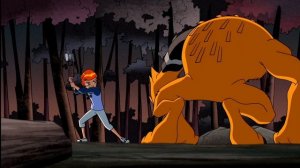 Бен 10. Бен Теннисон находит омнитрикс и спасает людей от робота