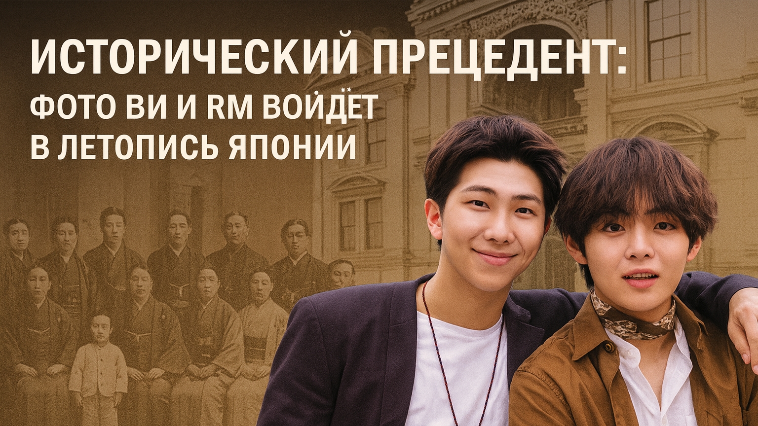 Исторический прецедент: фото Ви и RM войдёт в летопись Японии