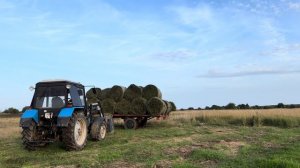 Заготовка сенажа 2024 на Молодой Ферме! Три трактора в поле, научили работать маму на новом тракторе