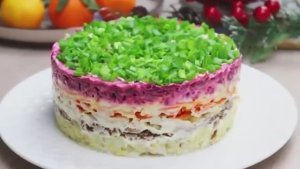 Салат "ЗИМНИЙ КОРОЛЬ" – Простота и Шик на Новогоднем Столе!🎄