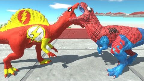 Муьтфильм про Флэш-спинозавр против Человека-паука, Тираннозавр Рекс, Дорога смерти