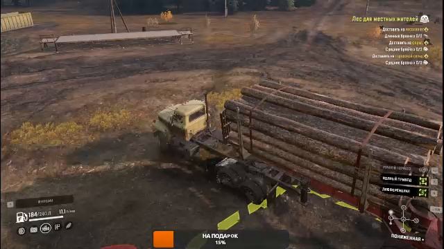 SnowRunner- карта Мичиган лес, лес, лес