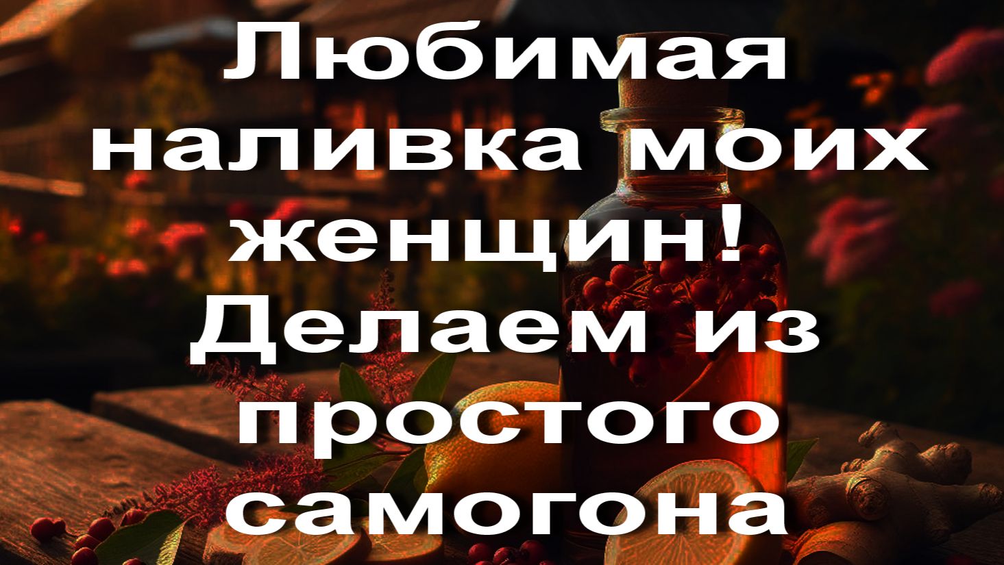 Наливка для любимых дам. Простой рецепт