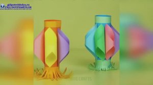 Зимние поделки из цветной бумаги