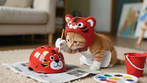 Котики и велосипедный шлем