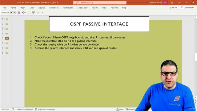 018. Understand and configure OSPF Passive Interface [RU]