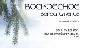 Воскресное богослужение | 14 декабря 2025 г. | г. Новосибирск