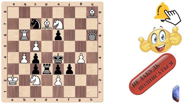 Шахматы. Задача №35, мат в два хода.