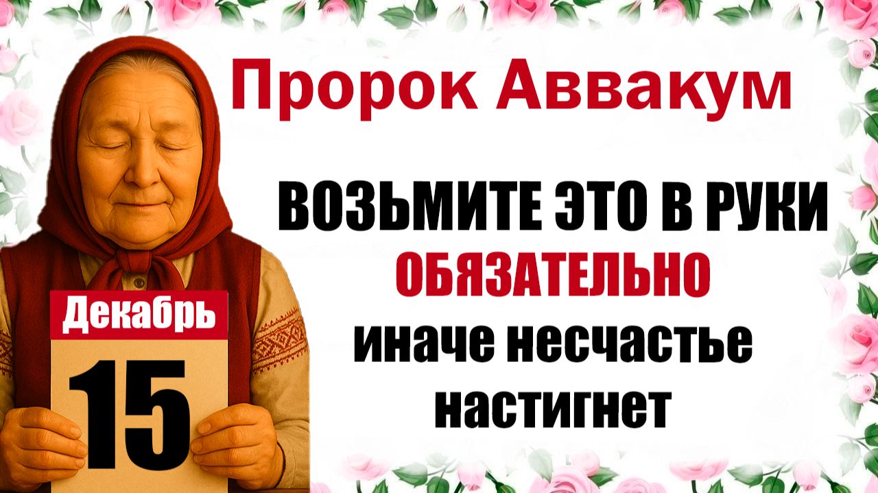 15 декабря праздник церковный календарь народный, что нельзя делать, приметы, молитва дня, именины
