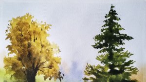 Акварель для начинающих. Урок 4. Деревья