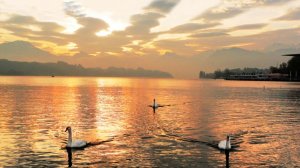 Люцерн, на озере