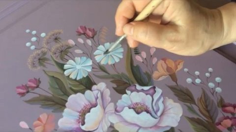 Ручная роспись мебели на заказ от фабрики "Молчанов". Мастер-класс