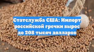 Статслужба США: Импорт российской гречки вырос до 208 тысяч долларов