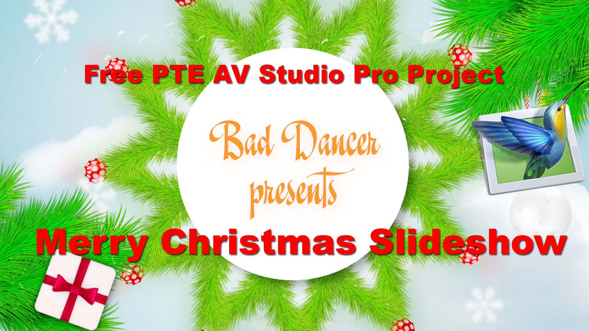 Free PTE AV Studio Pro project - Merry Christmas Slideshow ID 13122025