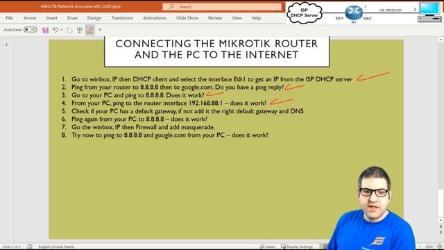 006. Connecting the MikroTik Router and the PC to the internet [RU]