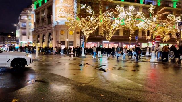 🎄Ночной Париж декабрь 2025 рождественская прогулка по огням французской столицы✨