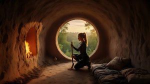 ⚒️ Девушка  создает подземное убежище для жизни | Навыки примитивного выживания