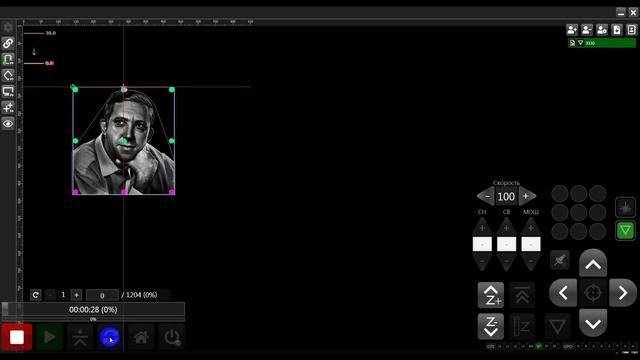 Запускаем первую гравировку на нашем гравировальном станке - основные моменты смотреть онлайн