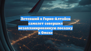 Летевший в Горно-Алтайск самолет совершил незапланированную посадку в Омске
