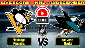 Питтсбург — Сан-Хосе NHL сезон 25/26 | 13.12.2025 Прямая трансляция