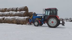 Т-40АМ (ДВА способа включить ВОМ. ...как развозил рулоны сегодня.)