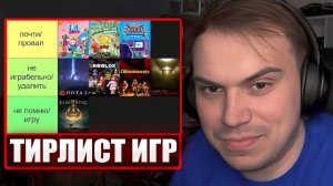 ГЛЕБ СОСТАВЛЯЕТ ТИРЛИСТ ИГР | Sasasvot