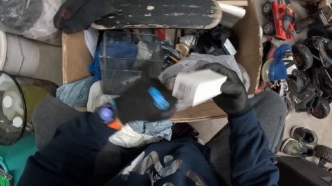 Купили контейнер на живых аукционах с мотоциклом Harley-Da(PGLive)