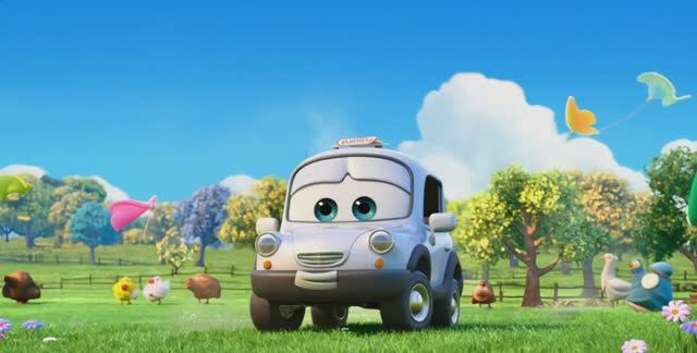 Зимние машинки мультик