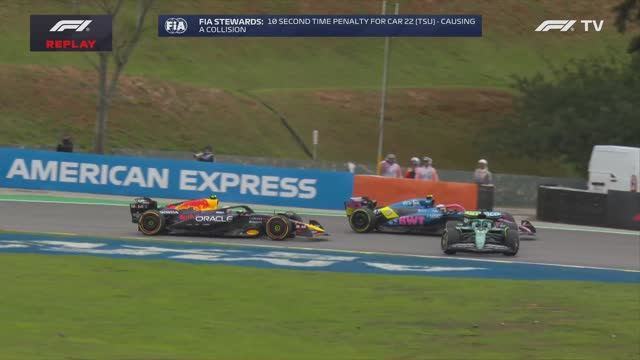 Авария Цуноды и Стролла на Гран-при Сан-Паулу (гонка)