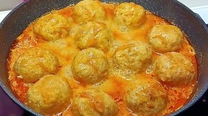 🥘💥АРОМАТНЫЕ и СОЧНЫЕ ТЕФТЕЛИ с РИСОМ в сливочно-томатном соусе. БЫСТРЫЙ и ПРОСТОЙ рецепт УЖИНА!