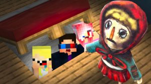 🙈СТРАШНАЯ КРАСНАЯ ШАПОЧКА ИЩЕТ НАС В МАЙНКРАФТ! ШЕДИ ЛЕСКА И НУБИК MINECRAFT