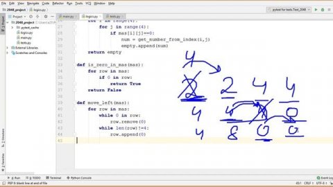 Пишем игру 2048 на Python Pygame. Часть 6 Реализуем перемещение ячеек поля