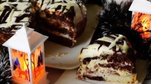КАК же это ВКУСНО! ТОРТ с НЕОБЫЧНЫМ КРЕМОМ! МРАМОРНЫЙ БИСКВИТ С ТВОРОЖНЫМ КРЕМОМ! Новый Год 2026