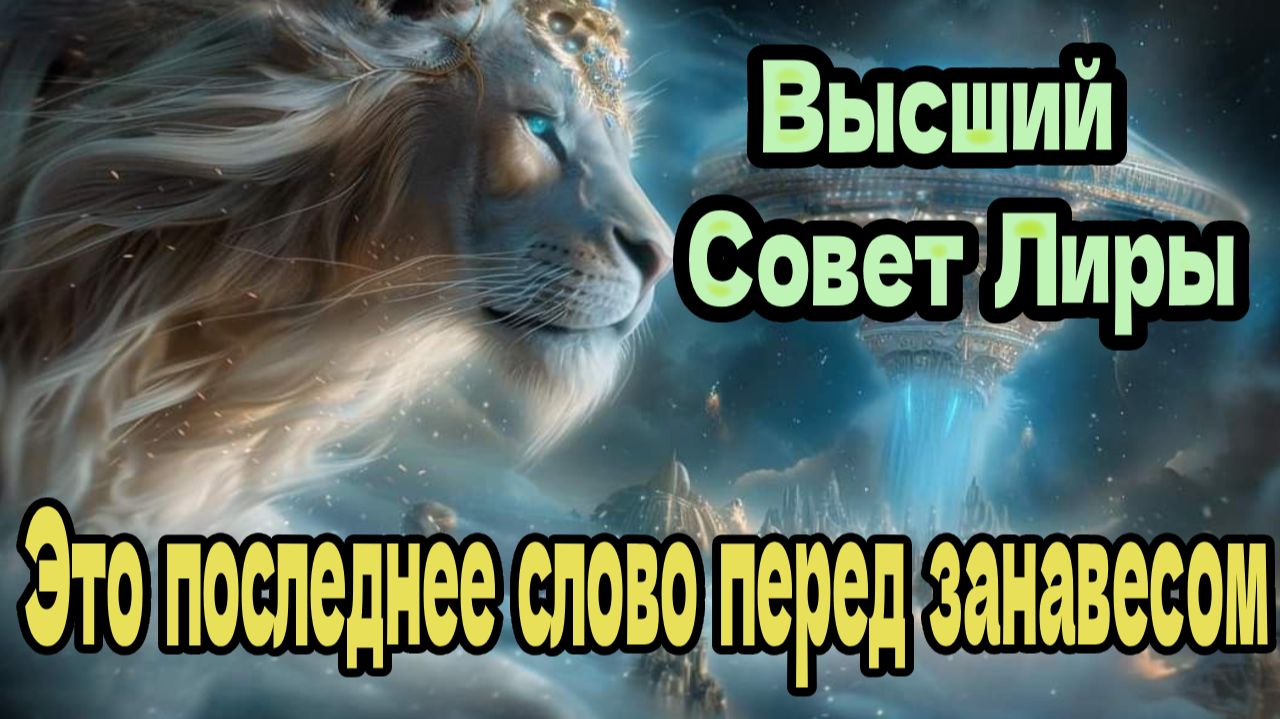 Это последнее слово перед занавесом ~ Высший Совет Лиры ~