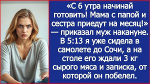 «С 6 утра начинай готовить! Мама с папой и сестра приедут на месяц!» — приказал муж|ИСТОРИИ ИЗ ЖИЗНИ