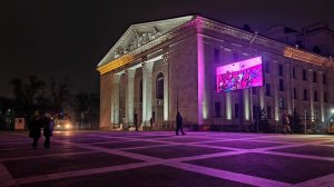 МАРИУПОЛЬ Вечером видно всё что  сделали Драмтеатр Центр🏛️Восстановление Ремонт Сегодня