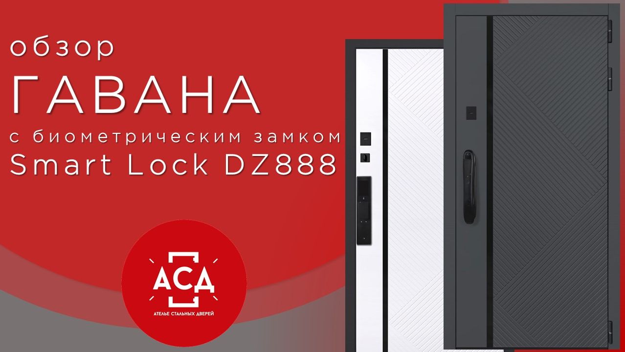 Стальная дверь "Гавана" с биометрическим замком Smart lock DZ888 смотреть онлайн