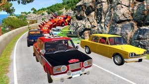 МУЛЬТИКИ ПРО МАШИНКИ на РАМПЕ: полёт в ОБРЫВ и ЖЁСТКОЕ падение!